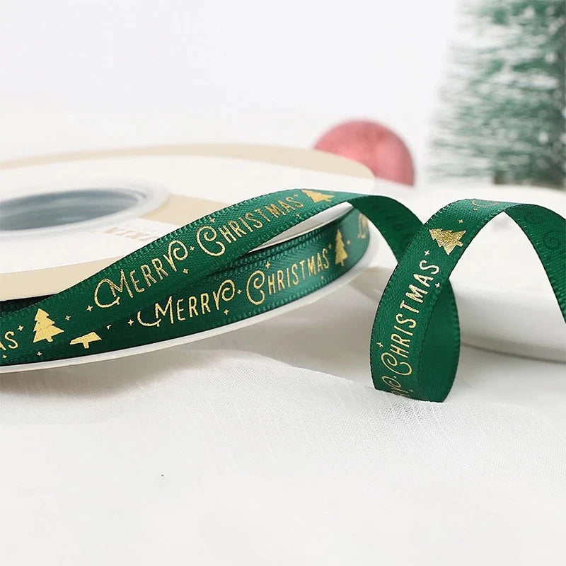 5m Christmas Decoration Christmas Tree Ribbon Pendant for Home Room Decor Gifts Packaging DIY New Year Decor Candy Box Ribbon