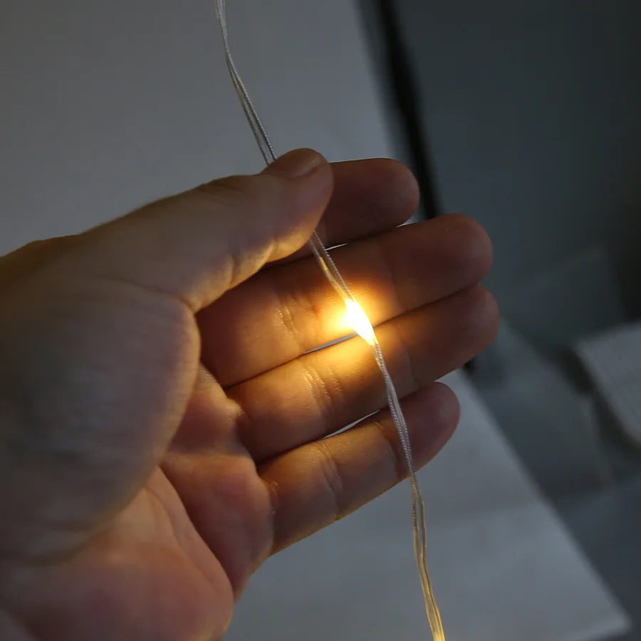 Christmas Decorations LED Curtain String Lights Cute Xmas Tree Santa Claus Pendants Lamp for Home Garden Party New Year Decor