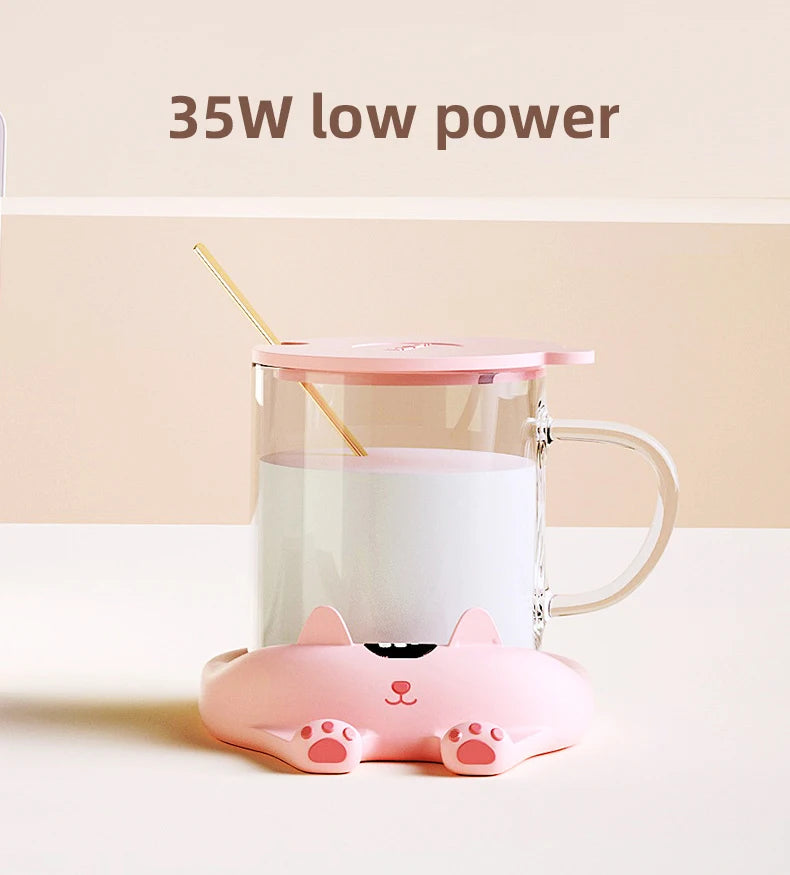 220V Cup Heater Coffee Mug Cup Mat Warmer Heating Pad for Home Office Milk Tea Coffee Heater Auto-off For Friends Gift