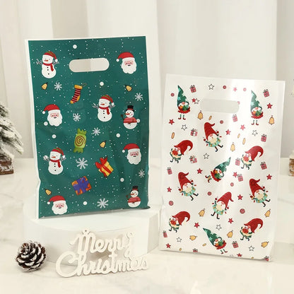 Christmas Candy Gift Bags Santa Claus Snowman Packaging Bag Christmas Decorations For Home 2025 Navidad Noel New Year 2026 Gifts