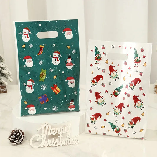 Christmas Candy Gift Bags Santa Claus Snowman Packaging Bag Christmas Decorations For Home 2025 Navidad Noel New Year 2026 Gifts