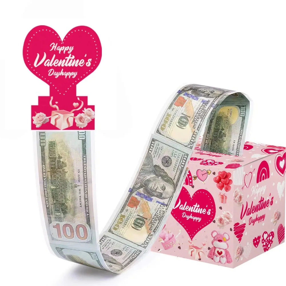 Surprise Money Draw Box Red Envelope Box Valentine's Day Gift Box Money Draw Box Red Envelope Love Money Box Best Gift for Loved