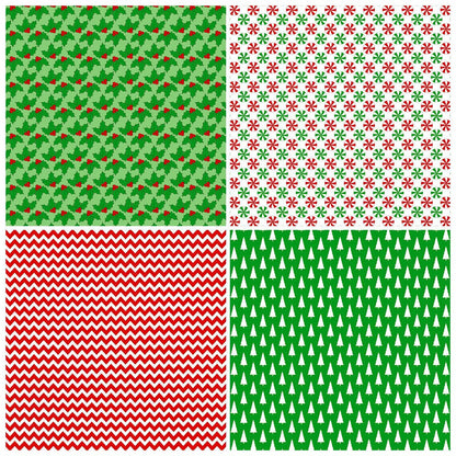 12 Sheet DIY Christmas Gift Wrapping Paper,Background Decorations Paper,DIY Photo Album,Scrapbook,Santa Claus Pattern Paper