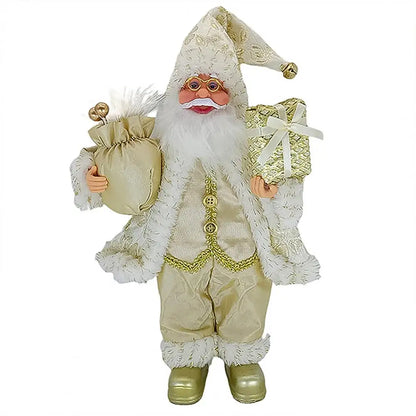 Christmas Santa Ornament Realistic Shape  Layout Festive New Year Decorate Standing Clear Texture Christmas Decorations Gift