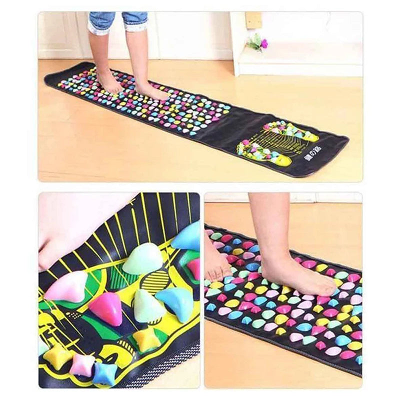 Colorful Acupressure Foot Massage Mat Reflexology Path for Pain Relief and Relaxation Health Walking Pad Gift