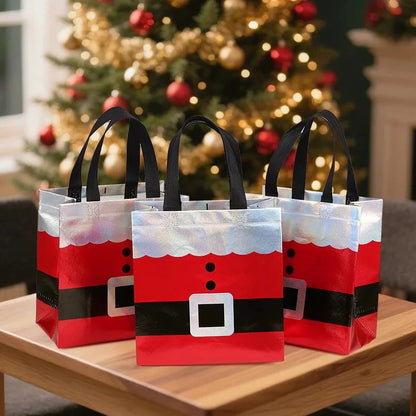 10/20pcs Christmas Gift Wrapping Bags, Perfect For Birthdays, Anniversaries, And Holiday Gift Exchanges, Christmas Gift Bags