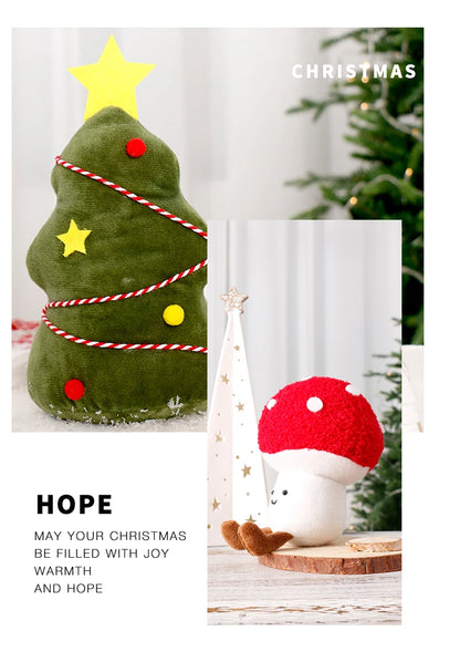 Christmas Decorations Christmas Tree Wreath Cake Wreath Shaped Plush Doll Ornament Holiday Decoration Home Decor for Christmas