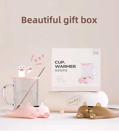 220V Cup Heater Coffee Mug Cup Mat Warmer Heating Pad for Home Office Milk Tea Coffee Heater Auto-off For Friends Gift