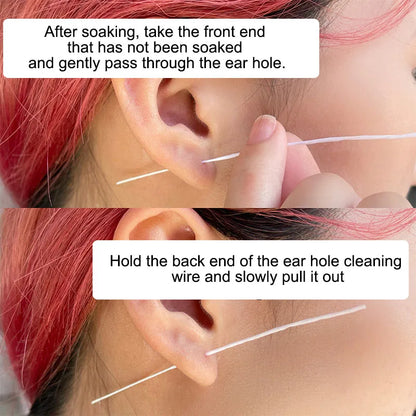 15/25ml Ear Hole Cleaning Solution Set Safe health Mint Flavour Inflamed Blockage Care Cleaner Disposable Piercing Cleaning Line