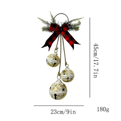 Christmas Decorations Three Bell Golden Bell Pendant Christmas Tree Door Decoration Holiday Home Decoration Gift
