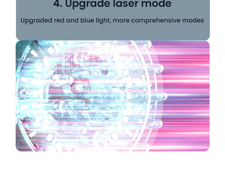 Hair Growth Comb Scalp Care Massage Comb Red Blue Light Laser Medicine Health Essence Introduced Into Hair Growth Instrument