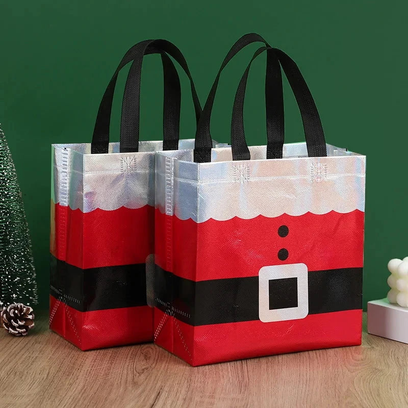 10/20pcs Christmas Gift Wrapping Bags, Perfect For Birthdays, Anniversaries, And Holiday Gift Exchanges, Christmas Gift Bags