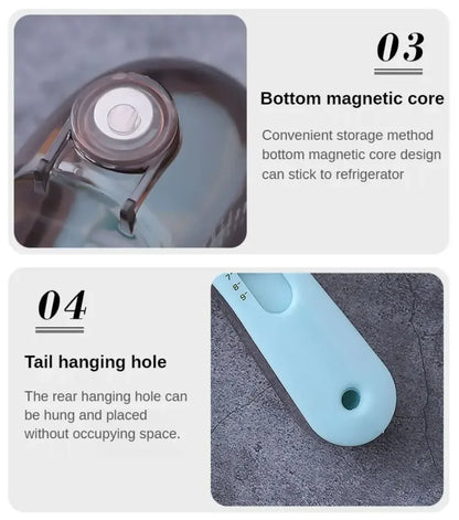 Dog Food Scoop with Measuring Scale, 1/2 Cup Adjustable Pet Food Measuring Cup for Dog Cat, Easy to Clean, Multi-use