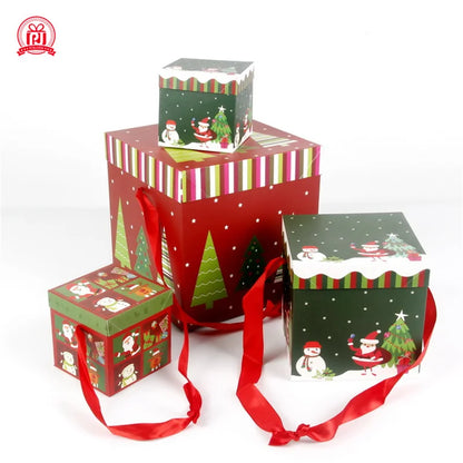 Christmas Gifts Boxes Present Decoration Chocolate Candy Cookie Packaging For Indoor Holiday Party Decor Navidad New Year