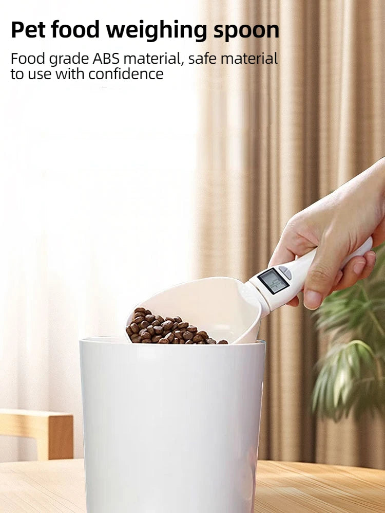 Pet Food Measuring Scoop LCD Electronic Precision Weighing Tool Dog Cat Food Spoon Scale Kitchen Food Scale With LED Display ﻿