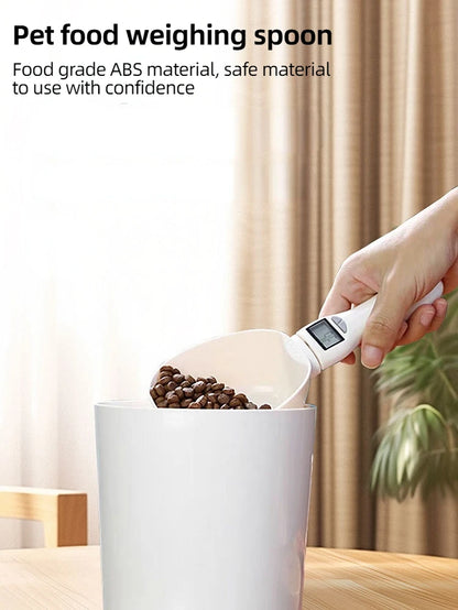 Pet Food Measuring Scoop LCD Electronic Precision Weighing Tool Dog Cat Food Spoon Scale Kitchen Food Scale With LED Display ﻿