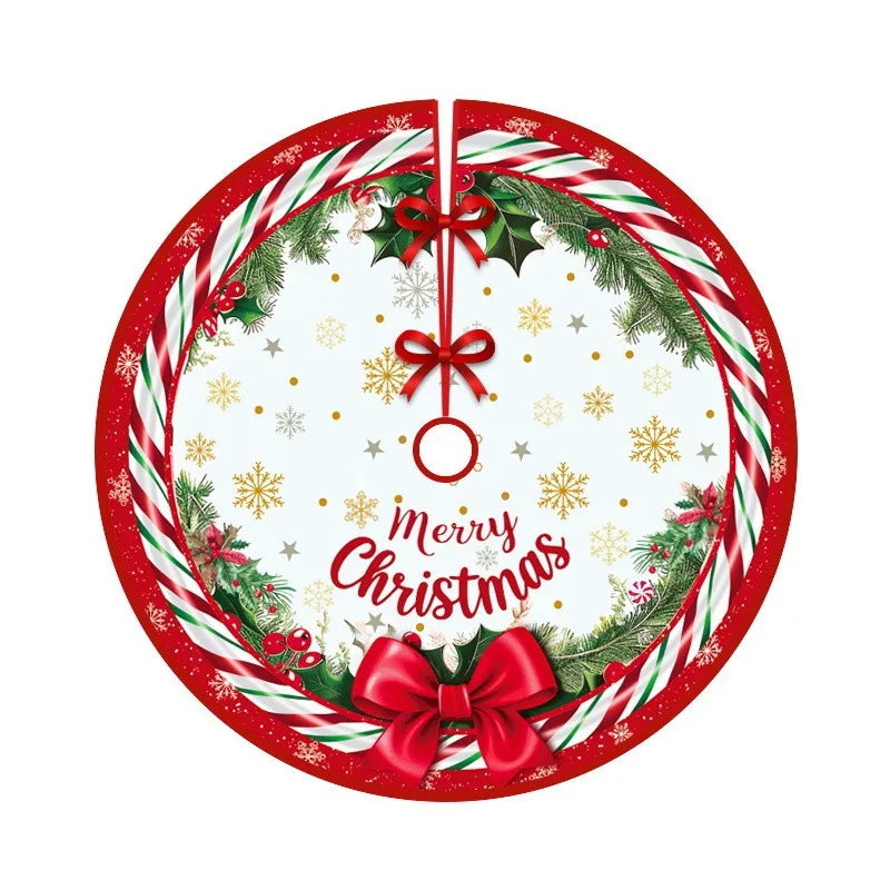 Cartoon Christmas Tree Skirt Decoration Lightweight Cute Suitable As Decoration Prop for Christmas and New Year Parties