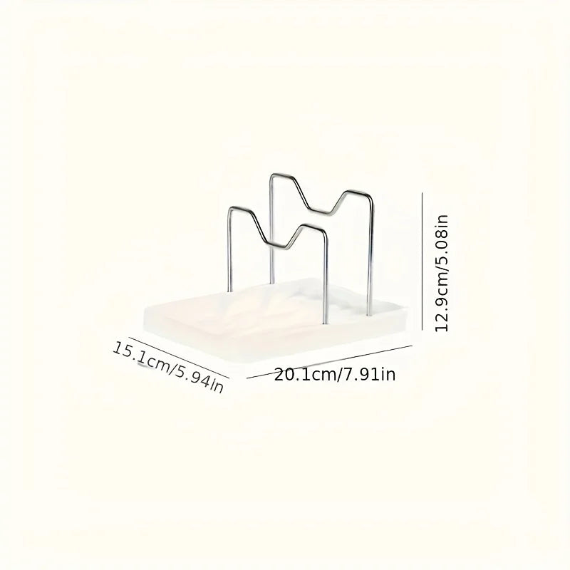 Kitchen lid rack, spatula holder, drill board, storage rack, multifunctional household countertop storage tool, vegetable board