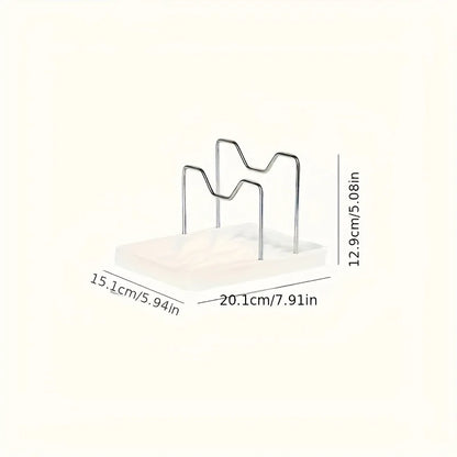 Kitchen lid rack, spatula holder, drill board, storage rack, multifunctional household countertop storage tool, vegetable board