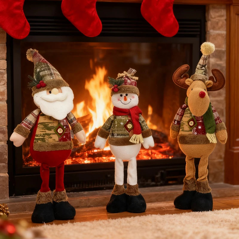 Christmas decoration ornaments, reindeer snowman Santa Claus standing ornaments, Christmas decorations, party decorations ￼ ￼ ￼