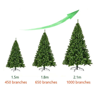 Pink/Green/white Christmas Tree 210cm/180cm/150cm Large Artificial Xmas Tree Retardant Fir Tree Decorative  Ornaments