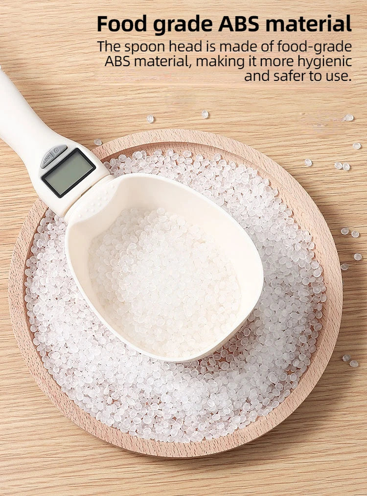 Pet Food Measuring Scoop LCD Electronic Precision Weighing Tool Dog Cat Food Spoon Scale Kitchen Food Scale With LED Display ﻿