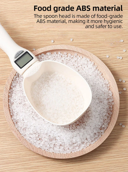 Pet Food Measuring Scoop LCD Electronic Precision Weighing Tool Dog Cat Food Spoon Scale Kitchen Food Scale With LED Display ﻿