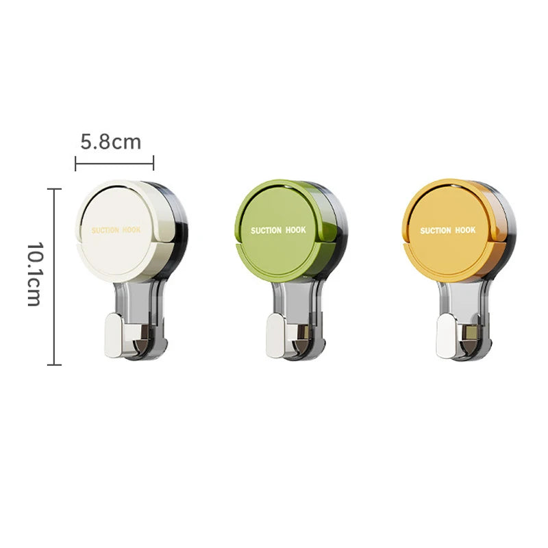 Suction Cup Hook Reusable Stronge Vacuum Bathroom Suction Cup Hooks Waterproof Towel Rack Robe Coat Clothes Hanger Hook Accessor