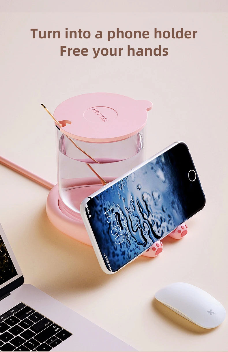 220V Cup Heater Coffee Mug Cup Mat Warmer Heating Pad for Home Office Milk Tea Coffee Heater Auto-off For Friends Gift