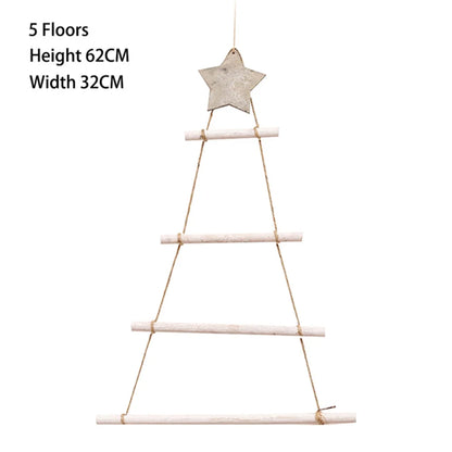 Christmas Nature Wood Branches Hanging Ornaments Xmas Tree Pendant Crude DIY Wooden Wall Home Decoration Christmas Party Decors