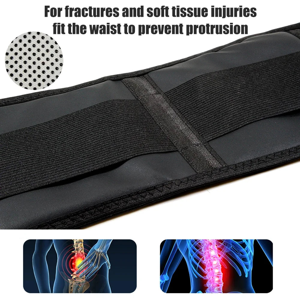 Thermal Magnetic Kidney Belt, Tourmaline Self-Heating Waist Brace - Pain Relief for Sciatica & Lower Back, Improve Kidney Health