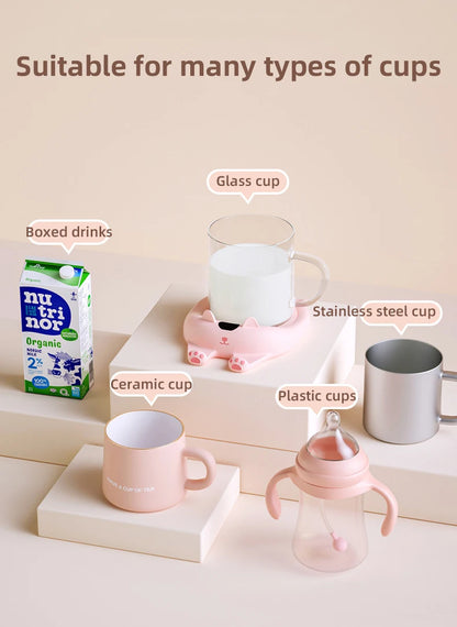 220V Cup Heater Coffee Mug Cup Mat Warmer Heating Pad for Home Office Milk Tea Coffee Heater Auto-off For Friends Gift