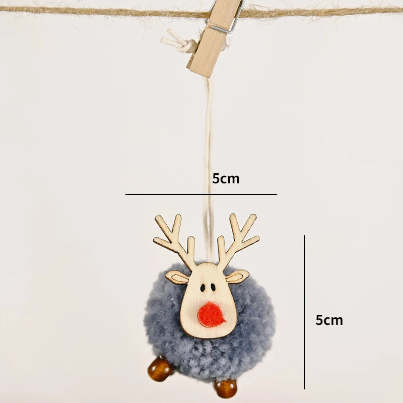 Christmas Ornaments Red Star Christmas Tree Pendant Xmas DIY New Year 2023 Party Gifts Noel Supply Navidad 2022 Home Decor