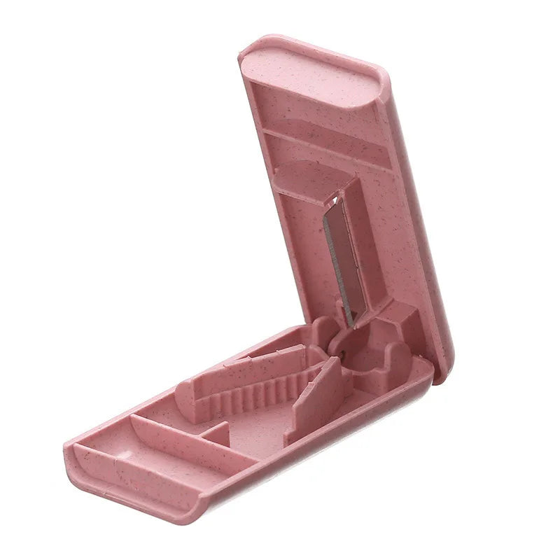 Portable Mini Medicine Cutter Tablet Splitter Home Use Medicine Box Dispenser Handy Drug Slicer Essential Health Tool