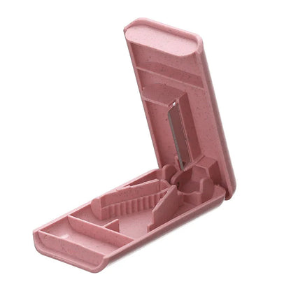 Portable Mini Medicine Cutter Tablet Splitter Home Use Medicine Box Dispenser Handy Drug Slicer Essential Health Tool