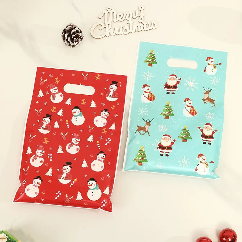 Christmas Candy Gift Bags Santa Claus Snowman Packaging Bag Christmas Decorations For Home 2025 Navidad Noel New Year 2026 Gifts