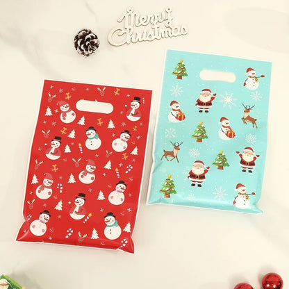 Christmas Candy Gift Bags Santa Claus Snowman Packaging Bag Christmas Decorations For Home 2025 Navidad Noel New Year 2026 Gifts