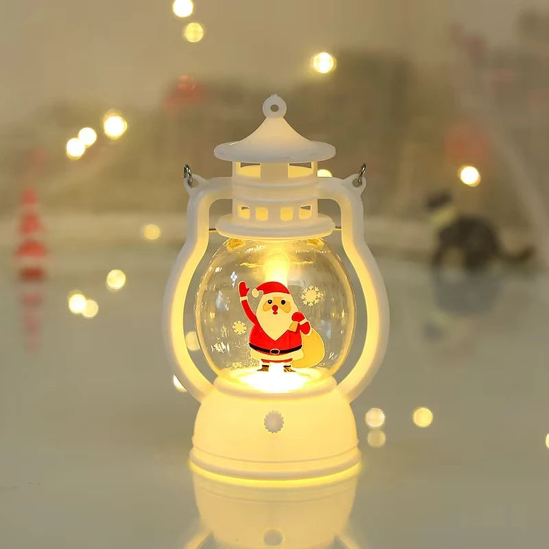 Christmas Ornaments LED Lantern Light Santa Claus Merry Christmas Decorations for Home Xmas Santa for Baby New Year Gift