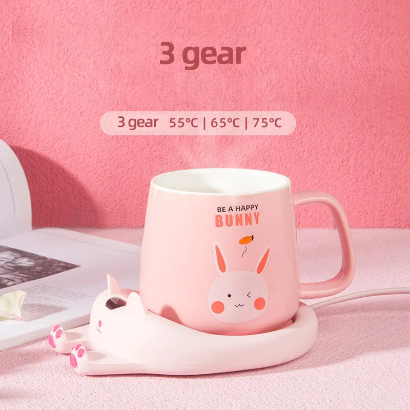 220V Cup Heater Coffee Mug Cup Mat Warmer Heating Pad for Home Office Milk Tea Coffee Heater Auto-off For Friends Gift