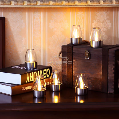 LED Solar Candles Light Flameless Rechargeable Night Light For Garden Decor Outdoor Wedding Party Waterproof Atmosphere Lamp