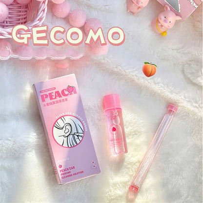 15/25ml Ear Hole Cleaning Solution Set Safe health Mint Flavour Inflamed Blockage Care Cleaner Disposable Piercing Cleaning Line