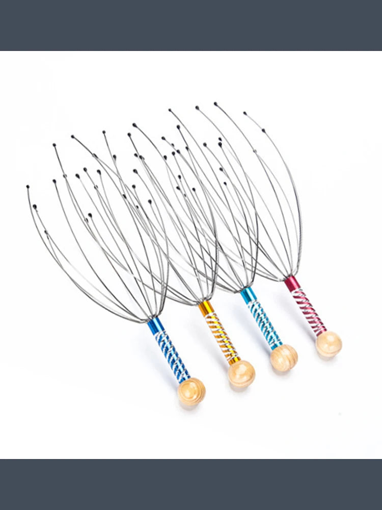 Octopus Head Massager Scratching Scalp Relaxation Relief Body Massager Scratcher Relieves Tension Health Care Tools Random