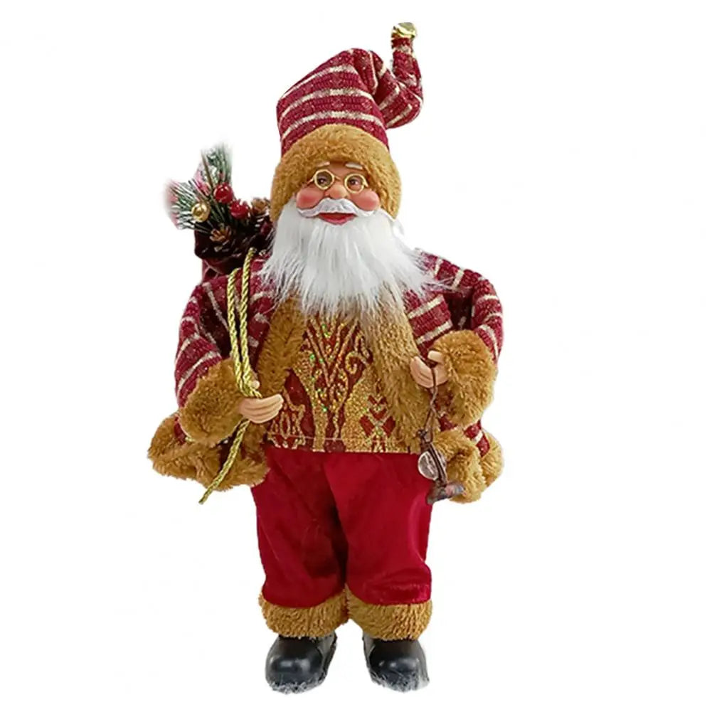 Christmas Santa Ornament Realistic Shape  Layout Festive New Year Decorate Standing Clear Texture Christmas Decorations Gift