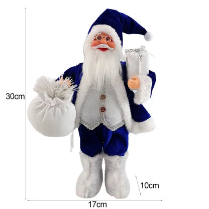 Christmas Santa Ornament Realistic Shape  Layout Festive New Year Decorate Standing Clear Texture Christmas Decorations Gift