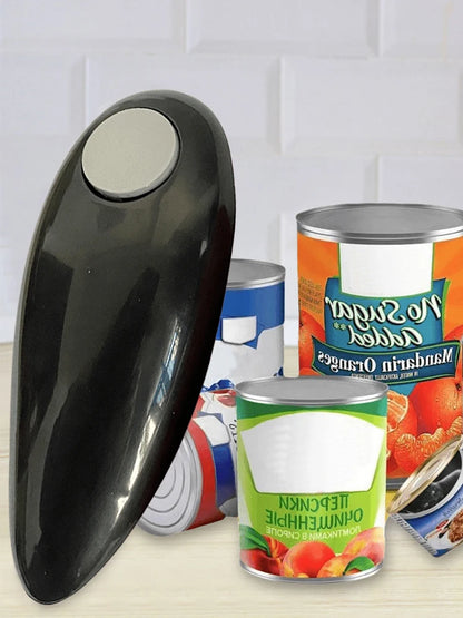 Electric Jar Opener Hands Free Bottle Opener Smooth Edge Tin Opener Battery Operated for Weak Hands for All Kinds of Jars