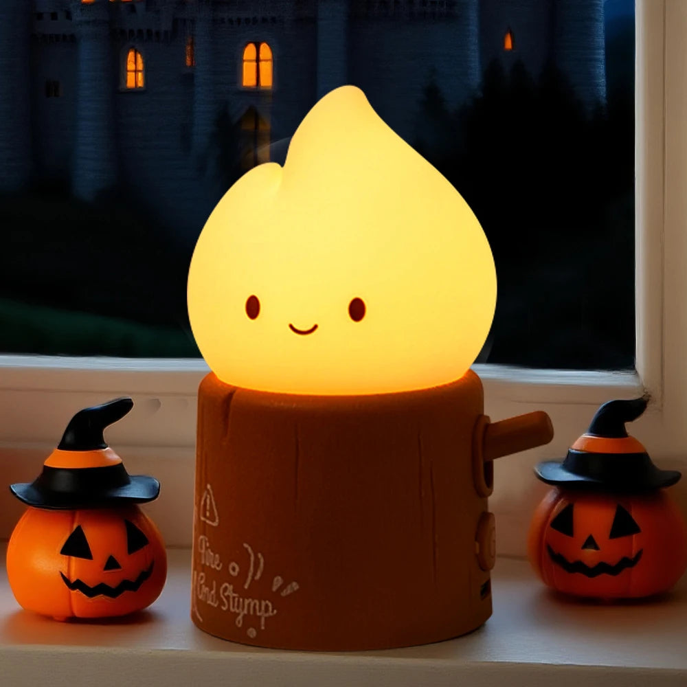 LED Flameless Candle Night Light Room Decoration Lights USB Table Lamp Dimmable Bedside Lamps Camping Light Halloween Xmas Gifts