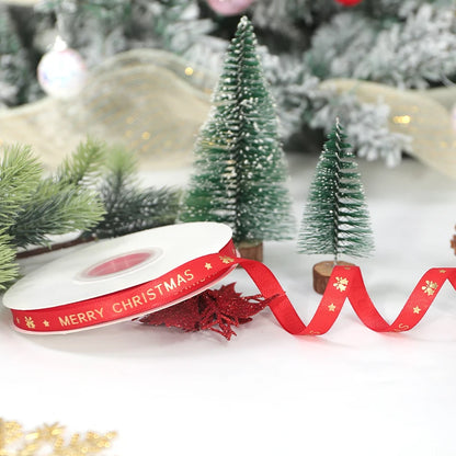 5m Christmas Decoration Christmas Tree Ribbon Pendant for Home Room Decor Gifts Packaging DIY New Year Decor Candy Box Ribbon