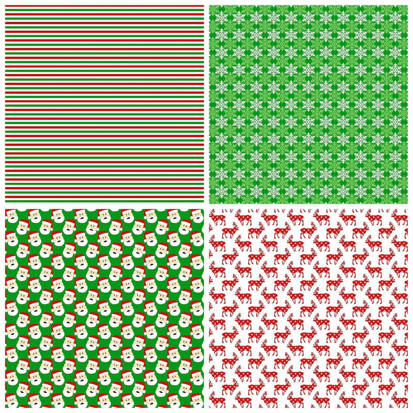 12 Sheet DIY Christmas Gift Wrapping Paper,Background Decorations Paper,DIY Photo Album,Scrapbook,Santa Claus Pattern Paper