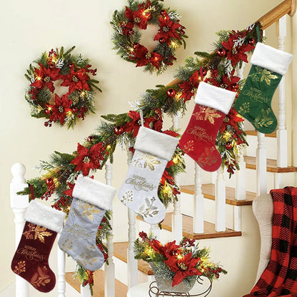 Christmas Decoration Christmas Socks Ornaments Pendant Small Boots Children New Year Candy Bag Gift Fireplace Tree Jewelry