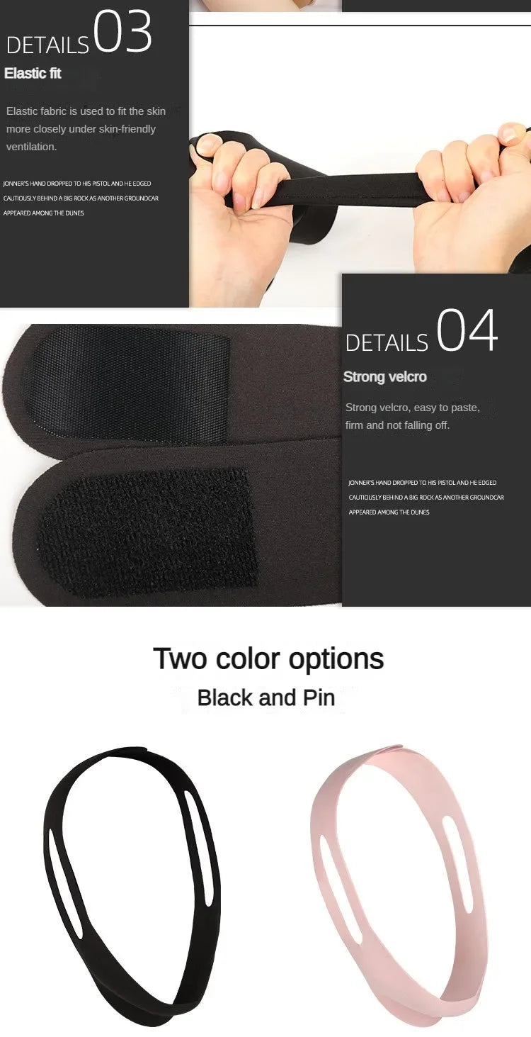 1pc Anti Snore Stop Snoring Chin Strap Belt Anti Apnea Jaw Solution Support Woman Man Health Sleeping Personal Health Care Tools